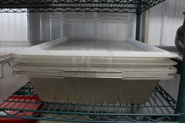 3 Various Clear Bins w/ 4 Lids. 18x26x5, 18x26x6. 3 Times Your Bid! - Image 2 of 4