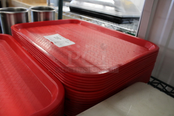 18 Red Poly Trays. 16.5x12x1. 18 Times Your Bid! - Image 2 of 3