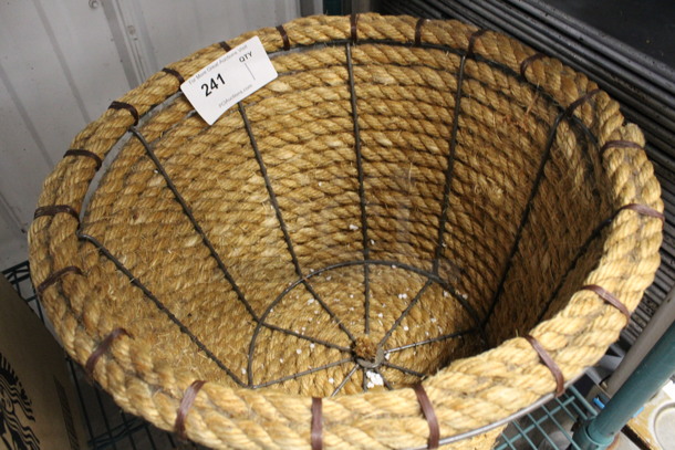 Rope and Metal Basket. 19x19x12 - Image 2 of 3