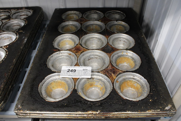3 Metal 15 Cup Muffin Baking Pans. 18x26x2. 3 Times Your Bid!