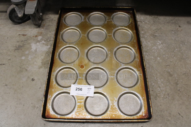2 Metal 15 Bun Baking Pans. 18x26x1. 2 Times Your Bid! - Image 1 of 2