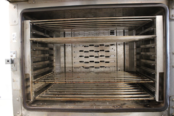 2 BEAUTIFUL! MIWE Model EC 10.1826 Stainless Steel Commercial Electric Powered Econo Convection Oven w/ View Through Doors and Metal Oven Racks on Commercial Casters. 208 Volts, 3 Phase. 35.5x36x73.5. 2 Times Your Bid! - Image 5 of 8