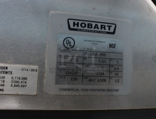 SWEET! Hobart Model 2712 Stainless Steel Commercial Countertop Automatic Meat Slicer. 120 Volts, 1 Phase. 28x25x28. Tested and Working! - Image 8 of 8
