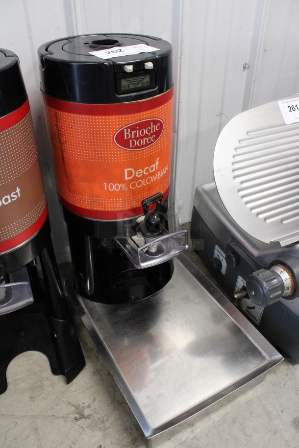Black Poly Coffee Satellite Dispenser w/ Metal Drip Tray. 11.5x27x22 - Image 2 of 3