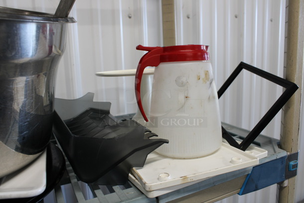 ALL ONE MONEY! Lot of Various Items Including Metal Drop In Bin, Poly Syrup Pourer and Tray! - Image 3 of 4