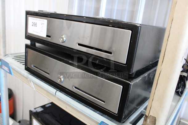 2 Black Metal Cash Drawers. 16x17x4.5. 2 Times Your Bid!  - Image 3 of 3
