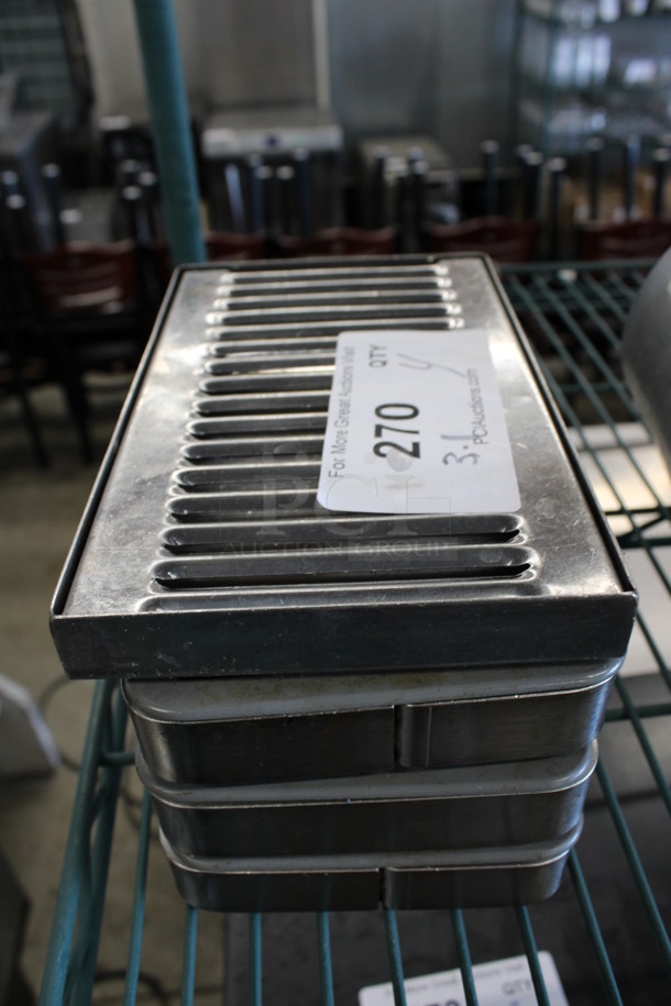 4 Metal Drip Trays. 8x5x1, 8.5x5x1. 4 Times Your Bid!