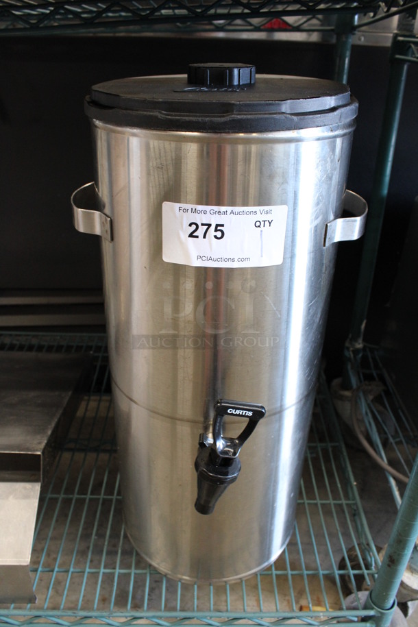 Stainless Steel Beverage Holder Dispenser w/ Lid. 10.5x11.5x22