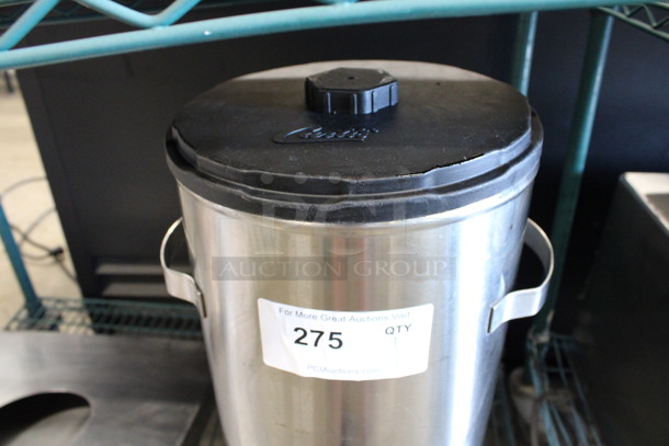 Stainless Steel Beverage Holder Dispenser w/ Lid. 10.5x11.5x22 - Image 4 of 4
