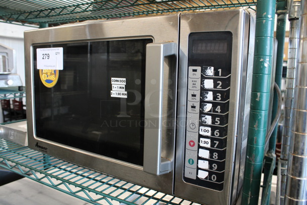 Amana Model RCS10TS Stainless Steel Commercial Countertop Microwave Oven. 120 Volts, 1 Phase. 22x17x14 - Image 3 of 5