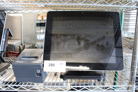 NCR Model RealPOS XR5 15" POS Monitor w/ Epson Model M244A Receipt Printer. 