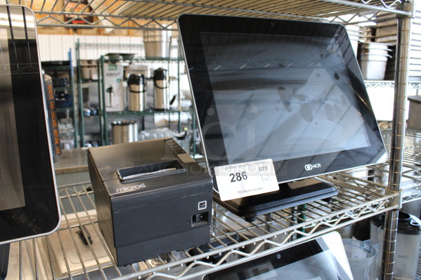 NCR Model RealPOS XR5 15" POS Monitor w/ Epson Model M244A Receipt Printer.  - Image 2 of 8