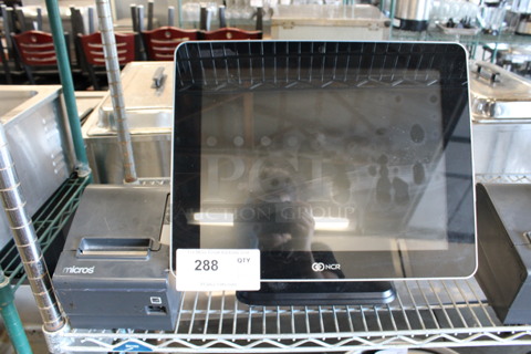 NCR Model RealPOS XR5 15" POS Monitor w/ Epson Model M244A Receipt Printer. 