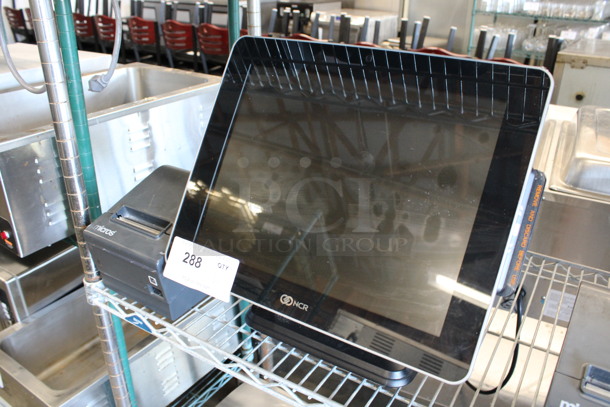 NCR Model RealPOS XR5 15" POS Monitor w/ Epson Model M244A Receipt Printer.  - Image 2 of 7