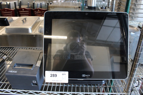 NCR Model RealPOS XR5 15" POS Monitor w/ Epson Model M244A Receipt Printer. 