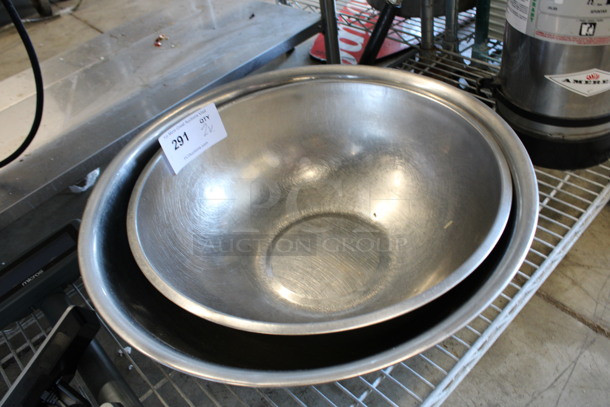 2 Various Metal Bowls. 19x19x6, 16x16x5.5. 2 Times Your Bid! - Image 2 of 2