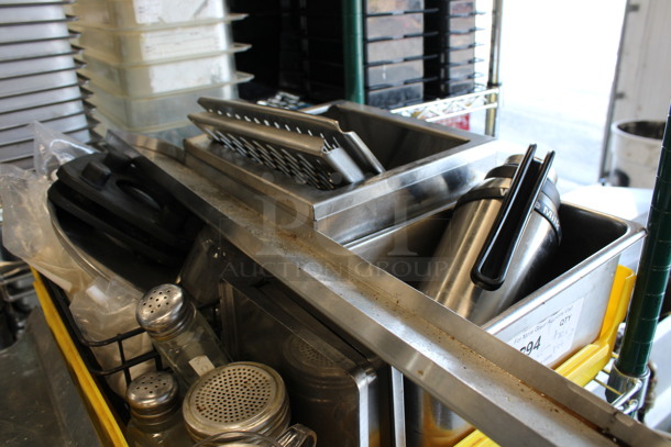 ALL ONE MONEY! Lot of Various Items Including Metal Pieces in Yellow Bin! - Image 4 of 5
