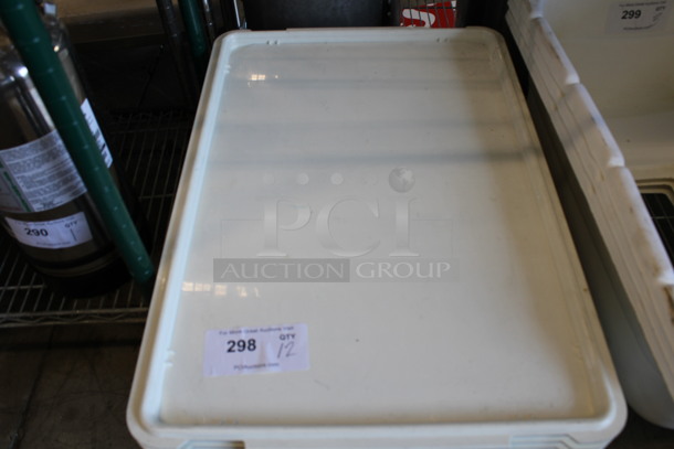 12 White Poly Dough Bin Lids. 18x26x1. 12 Times Your Bid! - Image 2 of 3