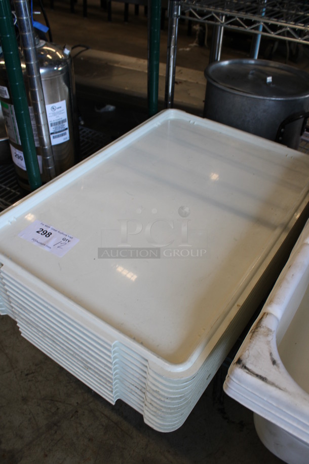 12 White Poly Dough Bin Lids. 18x26x1. 12 Times Your Bid! - Image 3 of 3