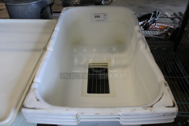 3 White Poly Bins. 16x26x8. 3 Times Your Bid! - Image 2 of 4