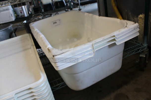 3 White Poly Bins. 16x26x8. 3 Times Your Bid! - Image 4 of 4