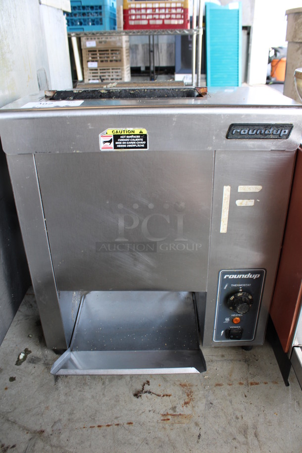 Aj Antunes Model VCT-25CF Stainless Steel Commercial Countertop Vertical Contact Toaster. 120 Volts, 1 Phase. 20x14x23. Tested and Working!