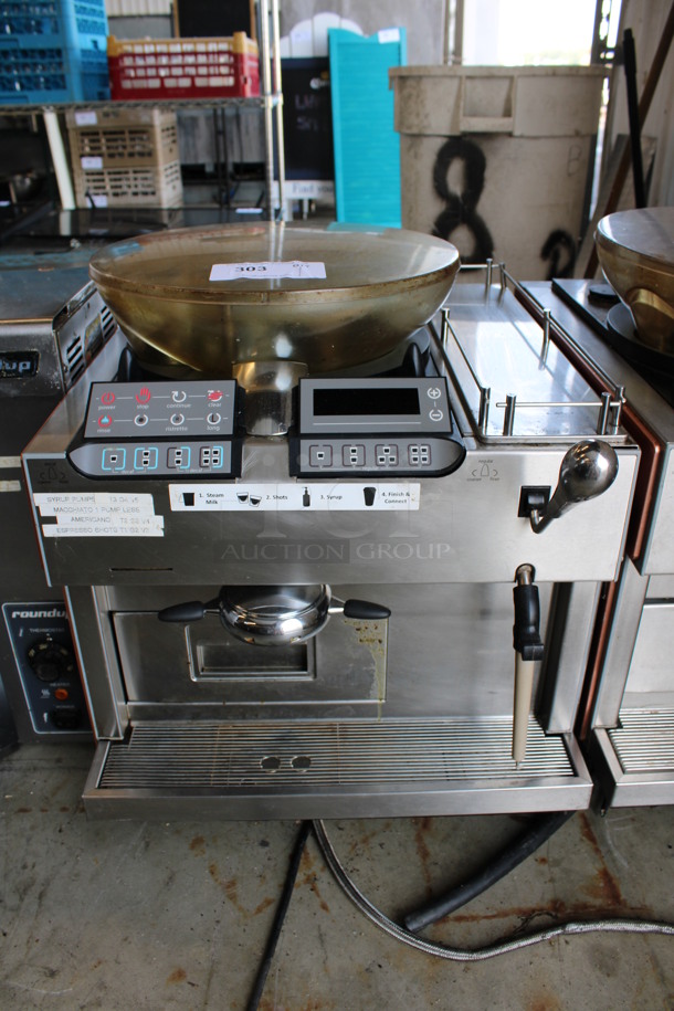 Mastrena Starbucks Stainless Steel Commercial Countertop Automatic Single Group Espresso Machine w/ Hopper and Steam Wand. 208 Volts, 1 Phase. 21x24x26 - Image 1 of 7