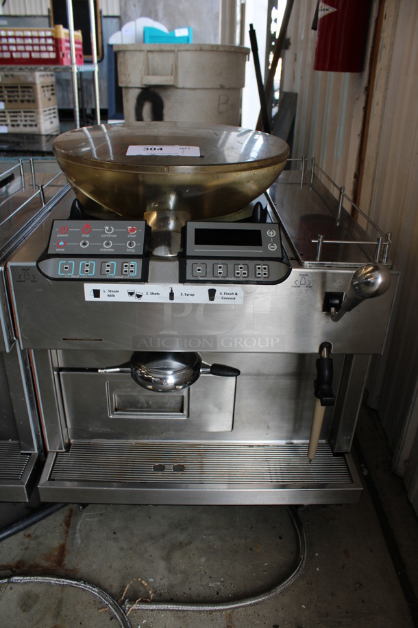 Mastrena Starbucks Stainless Steel Commercial Countertop Automatic Single Group Espresso Machine w/ Hopper and Steam Wand. 208 Volts, 1 Phase. 21x24x26