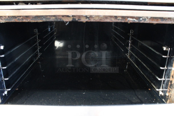 Tri Star Stainless Steel Commercial Natural Gas Powered 6 Burner Range w/ Oven and Back Splash. 36x34x57 - Image 6 of 6