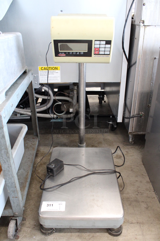 Avery Berkel HL120 Metal Commercial Floor Style Food Portioning Scale. 15x24x35. Tested and Working!