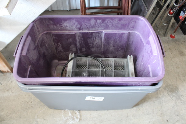 ALL ONE MONEY! Lot of Various Items In Purple and Gray Bins!