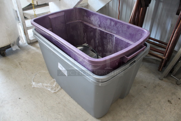 ALL ONE MONEY! Lot of Various Items In Purple and Gray Bins! - Image 3 of 3