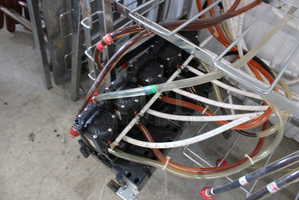 8 Soda Pumps on Chrome Finish Soda Rack. 32x17x55. 8 Times Your Bid! - Image 4 of 4