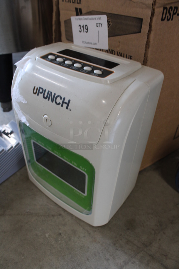 uPunch Countertop Time Clock w/ Gray Time Card Holder. 8x5x11 - Image 3 of 5
