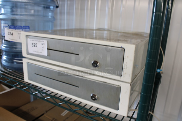 2 White Metal Cash Drawers. 16.5x16x4. 2 Times Your Bid! - Image 4 of 4