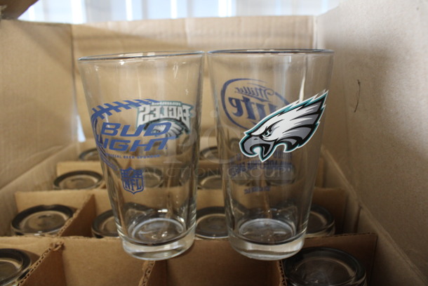 16 Beverage Glasses w/ Various Logos. 3.5x3.5x6. 16 Times Your Bid! - Image 2 of 3