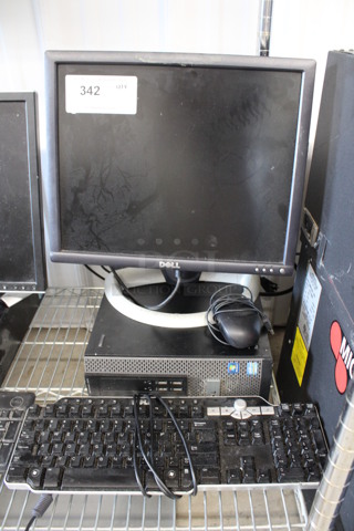 ALL ONE MONEY! Lot of Dell 19" Computer Monitor, Dell Computer Tower, Keyboard and Mouse!