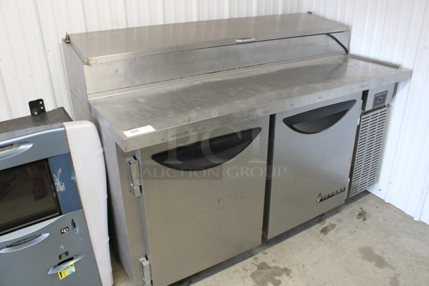 Victory Model VPT-65 Stainless Steel Commercial Pizza Prep Table on Commercial Casters. 115 Volts, 1 Phase. 65x35x47. Tested and Powers On But Does Not Get Cold - Image 2 of 8