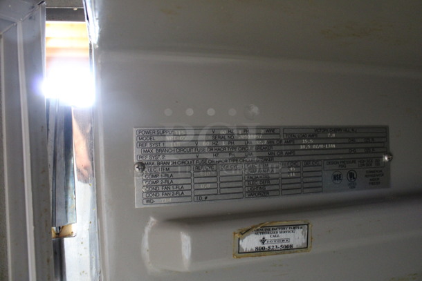 Victory Model VPT-65 Stainless Steel Commercial Pizza Prep Table on Commercial Casters. 115 Volts, 1 Phase. 65x35x47. Tested and Powers On But Does Not Get Cold - Image 8 of 8
