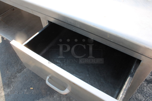 Stainless Steel Table w/ 3 Drawers and Under Shelf. 72x24x40 - Image 4 of 4