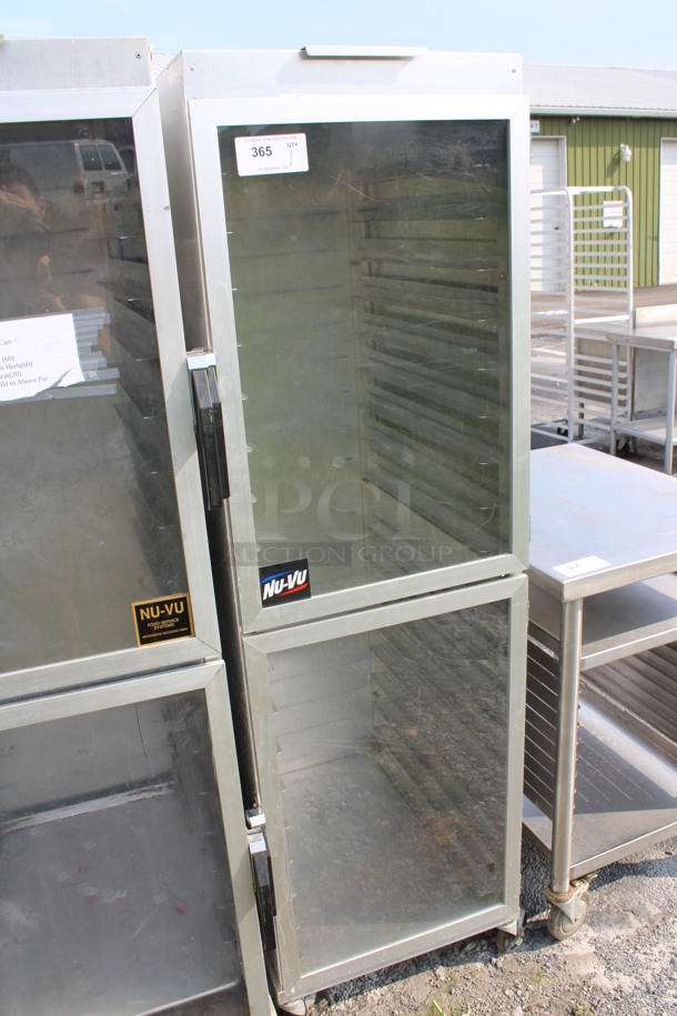 Nu Vu Metal Commercial Enclosed Pan Transport Rack w/ 2 Half Size View Through Doors on Commercial Casters. 21x28x70 - Image 2 of 4