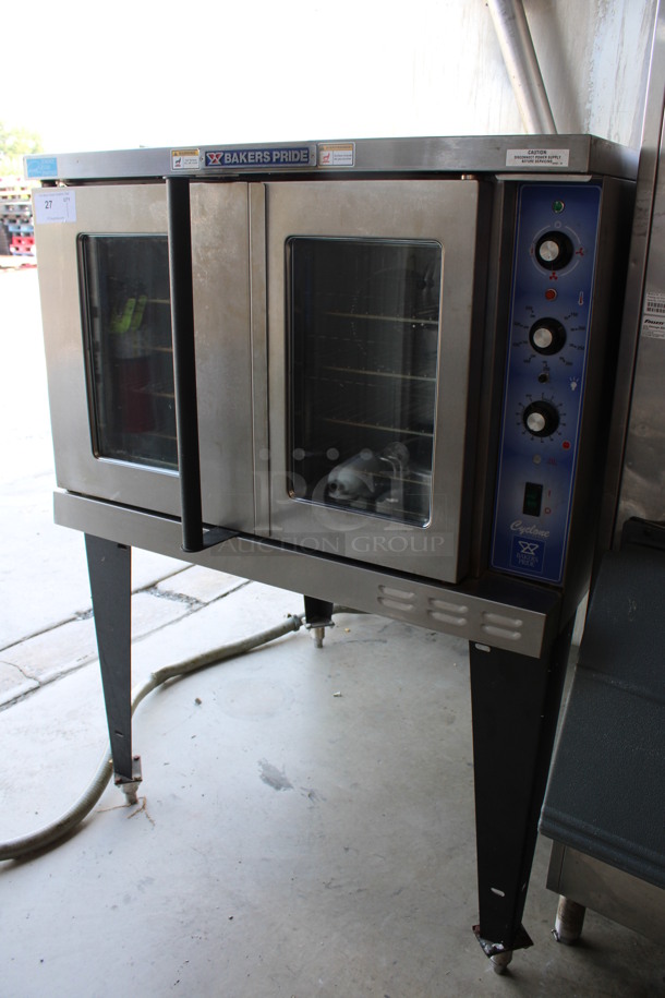 FANTASTIC! Baker's Pride Model 456VDCOER41 ENERGY STAR Stainless Steel Commercial Electric Powered Full Size Convection Oven w/ View Through Doors, Metal Oven Racks and Thermostatic Controls on Metal Legs. 240 Volts, 1/3 Phase. 38x38x55.5 - Image 4 of 8