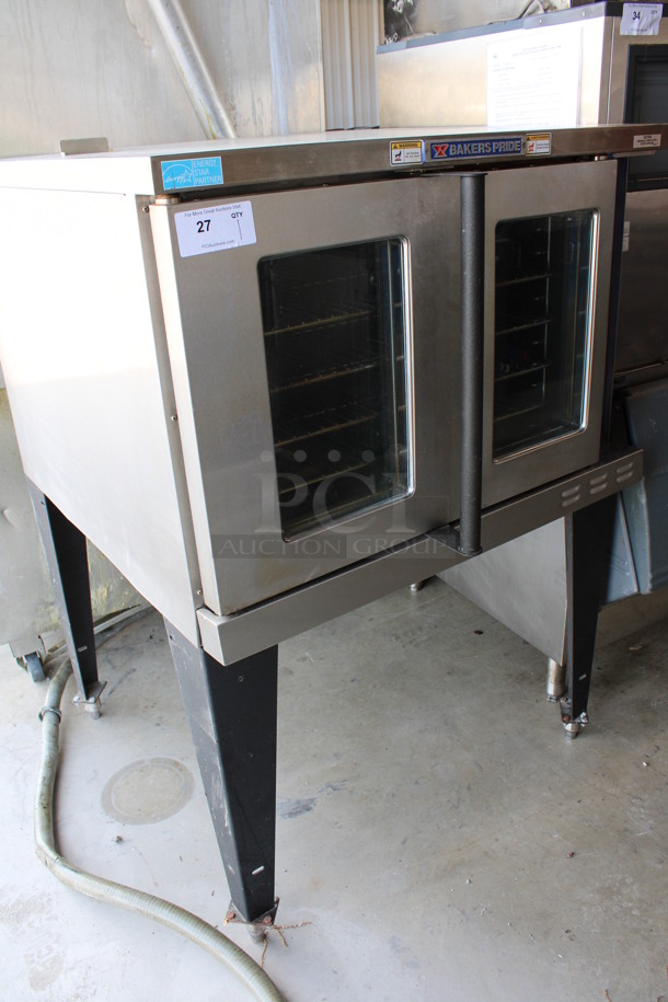 FANTASTIC! Baker's Pride Model 456VDCOER41 ENERGY STAR Stainless Steel Commercial Electric Powered Full Size Convection Oven w/ View Through Doors, Metal Oven Racks and Thermostatic Controls on Metal Legs. 240 Volts, 1/3 Phase. 38x38x55.5 - Image 5 of 8