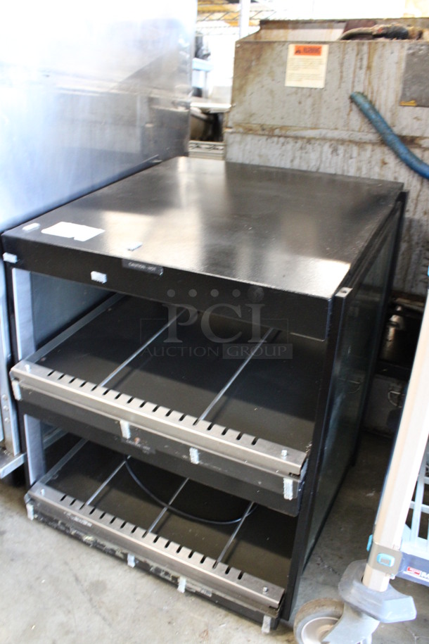 Metal Commercial Countertop 2 Tier Warming Display Case Merchandiser. 24x25x29. Cannot Test Unit Is Missing Bulbs - Image 4 of 6