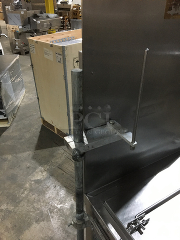 Belshaw Commercial Natural Gas Powered 4 Burner Donut Fryer! With Backsplash! All Stainless Steel!  Model 718LCG Serial W3441! On Legs! - Image 8 of 9