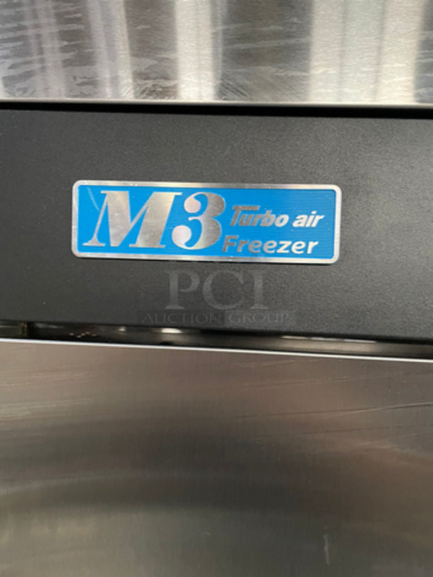 AMAZING! Turbo Air Commercial 2 Door Reach In Freezer! All Stainless Steel! With Poly Coated Racks! On Casters! Tested & Working! - Image 3 of 10