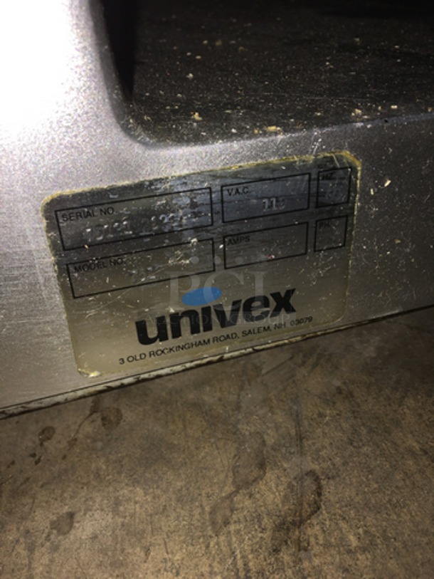 Univex Commercial Countertop Deli Meat Slicer! All Stainless Steel! Model 7512 Serial 751219232! 115V 1Phase! - Image 8 of 9