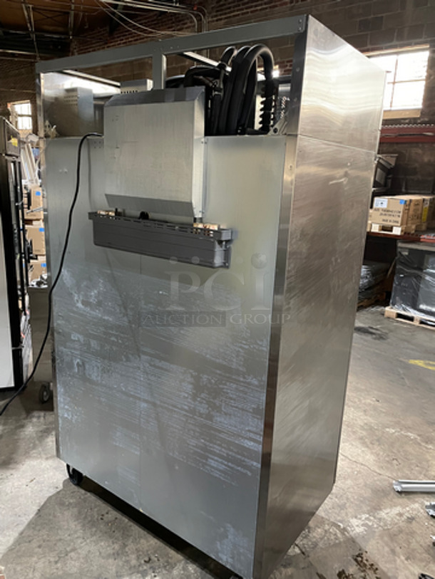 AMAZING! Turbo Air Commercial 2 Door Reach In Freezer! All Stainless Steel! With Poly Coated Racks! On Casters! Tested & Working! - Image 8 of 10