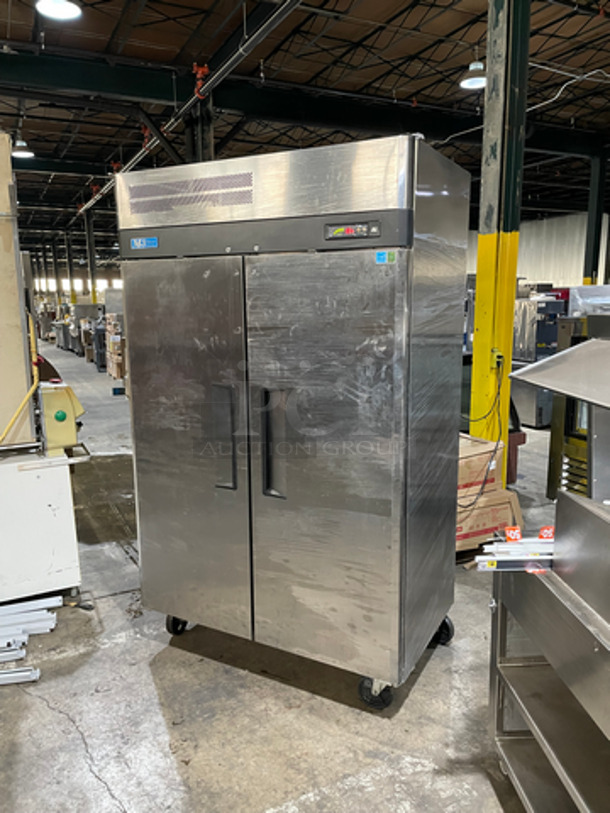 AMAZING! Turbo Air Commercial 2 Door Reach In Freezer! All Stainless Steel! With Poly Coated Racks! On Casters! Tested & Working! - Image 10 of 10