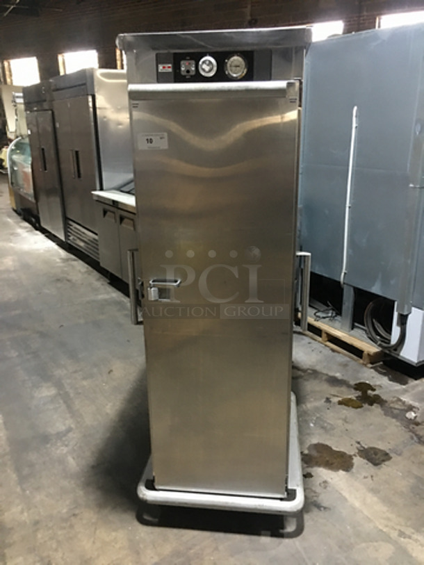 Sweet! Carter Hoffmann All Stainless Steel Food Warming/Proofing Cabinet! Holds Full Size Trays! Model PH1825NY Serial 39456092005! 120V 1 Phase! On Commercial Casters!